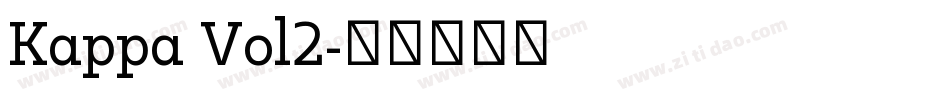 Kappa Vol2字体转换